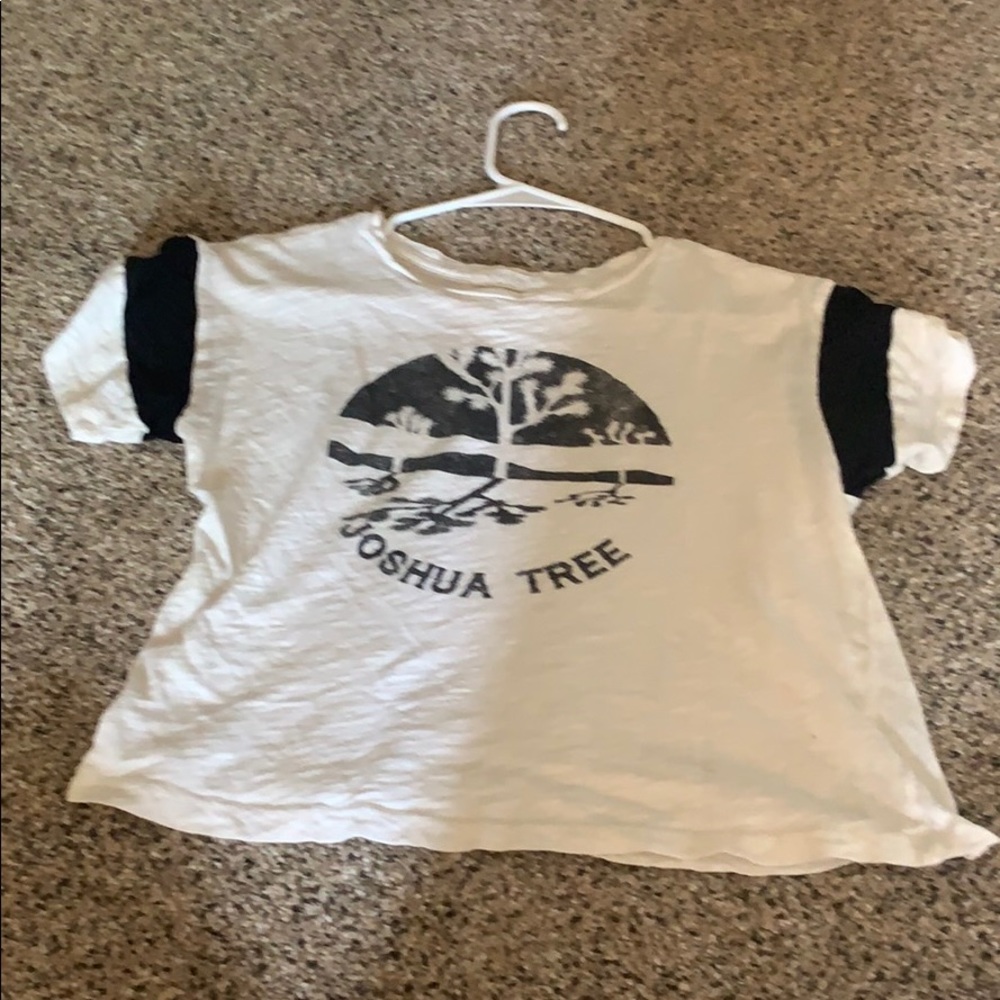 A black and White crop top
